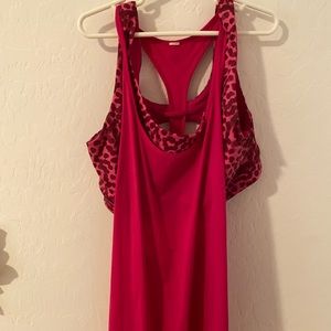Lululemon pink tank top and sports bra